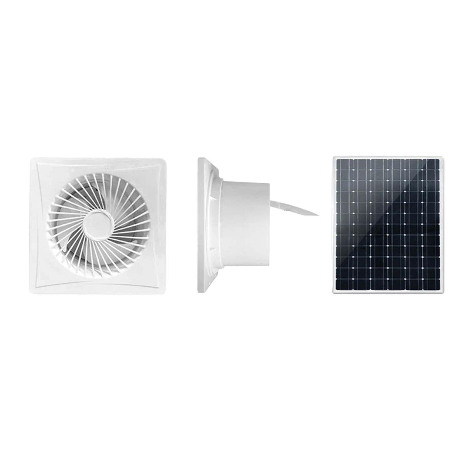 

Solar 12V Air Vent For Sash Wall Fan Energy-saving Exhaust Air Blower High Speed With 240x240mm 8W Solar Panel Accessories