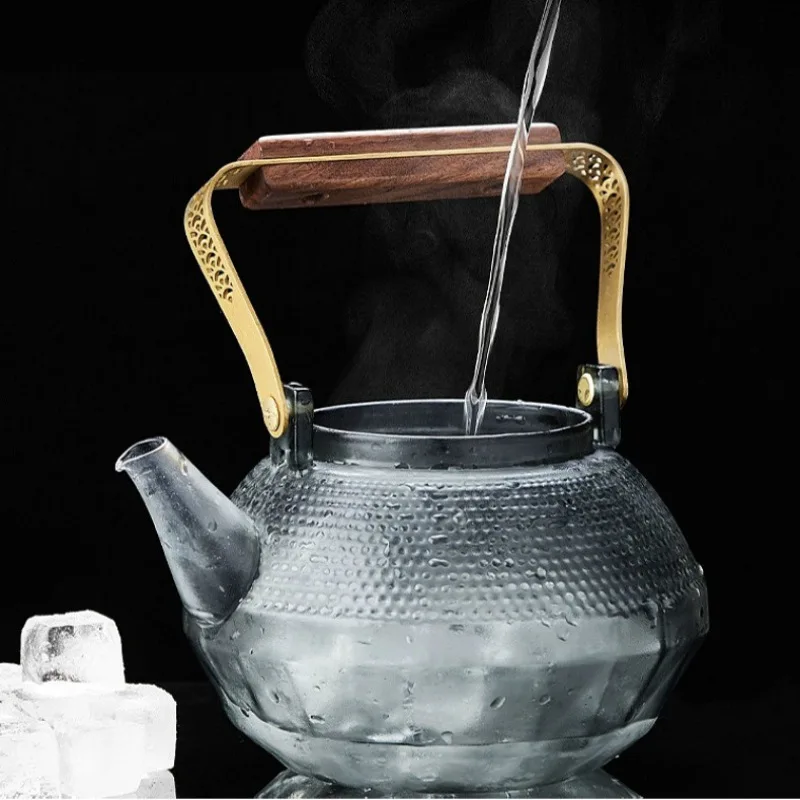 High Borosilicate Glass Boiling Teapot, Star Meteor Cooking Integrated Pot, Household Glass Fireplace Boiling Teapot