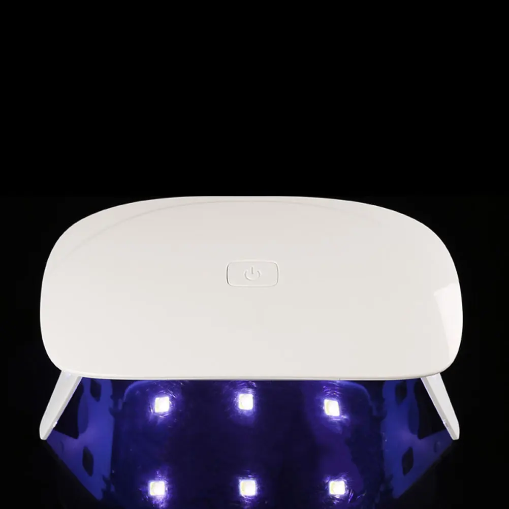 

6W Art Polish Dryer Foldable Usb Mini Led Light For Manicure Home Salon 60S Timer 6 Beads Lightweight Durable Mouse Shape Nail