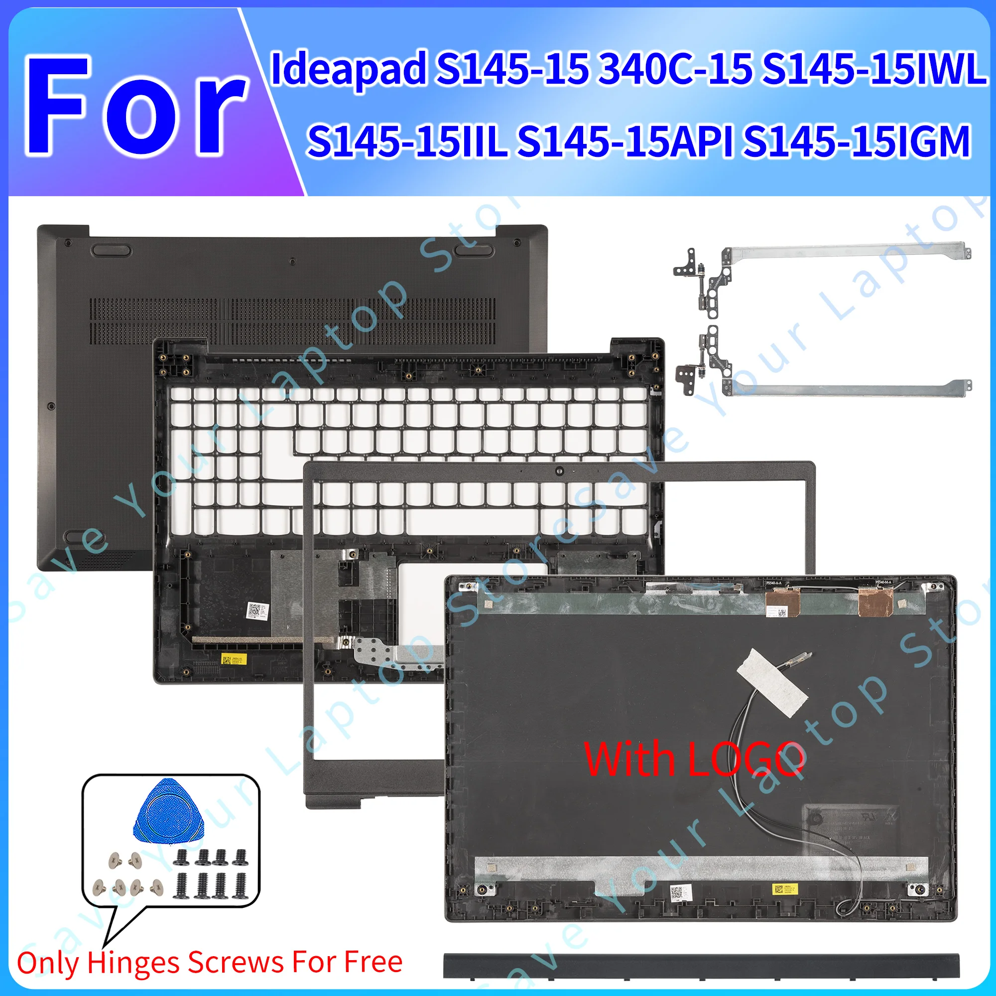 

Laptop Housing Case For Ideapad S145-15 340C-15 S145-15IWL S145-15IIL S145-15API S145-15IGM LCD Back Cover Bezel Bottom