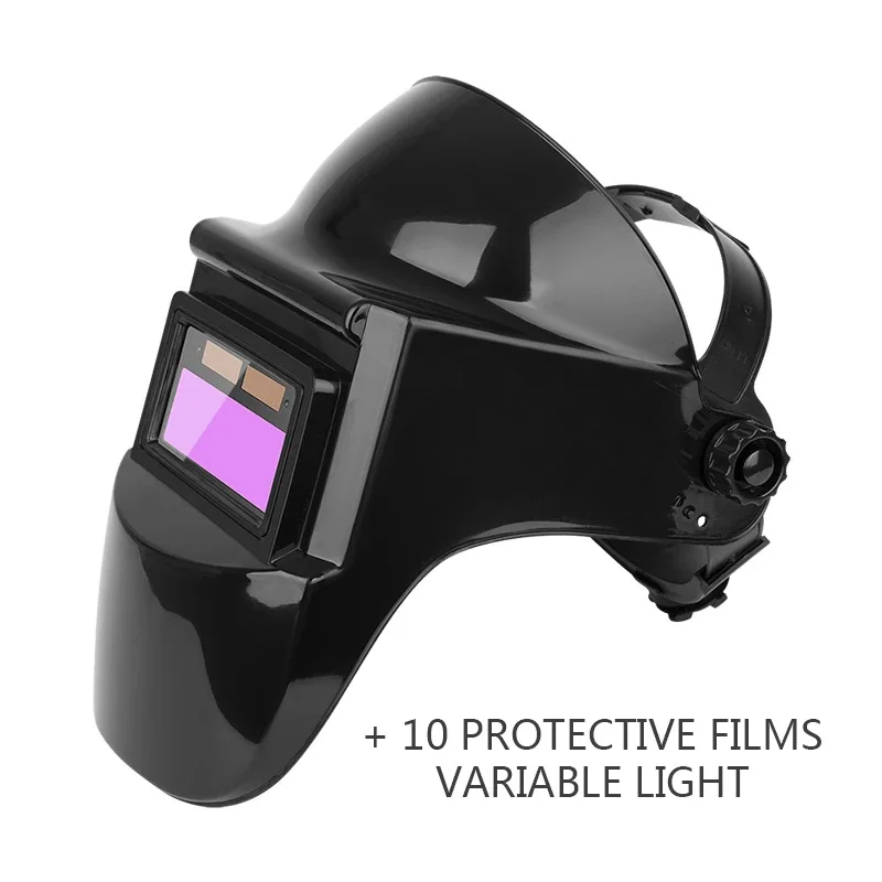 หมวกกันน็อคเชื่อม Solar Auto-Darkening, อาร์กอน Arc Welding Head-Mounted Face Shield, แบบพกพาไฟฟ้าเชื่อมโล่