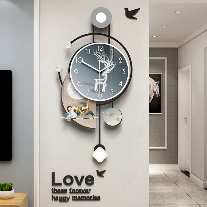 Nordic Aesthetic Wall Clocks Modern Living Room Minimalist Living Room Wall Clock Unique Luxury Modern Home Decor Walls