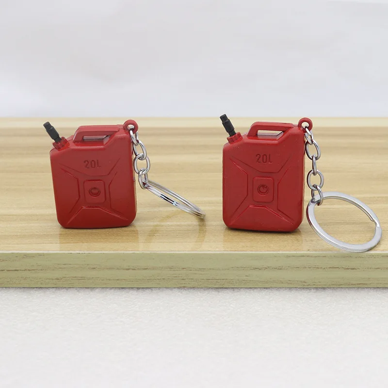 Fashion Red 20L Gasoline Barrel Keychain Metal Simple Keyring Personality Car Key Chain Gifts New in 2023 1Pcs