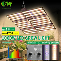 AC100-277V IP65 Waterproof Full Spectrum 1060W Dimmable & LED Chip SMD281B Easy Installation LED Grow Light