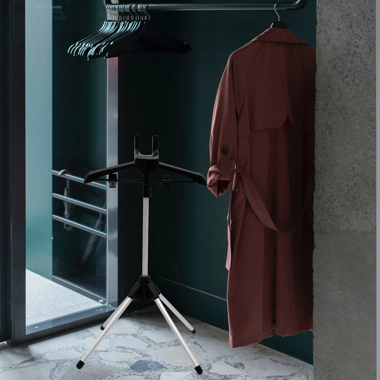 

1Set Adjustable Garment Steamer Hanger Foldable Clothes Stand Lightweight Portable Ironing Glove Hand Sleeve Protective