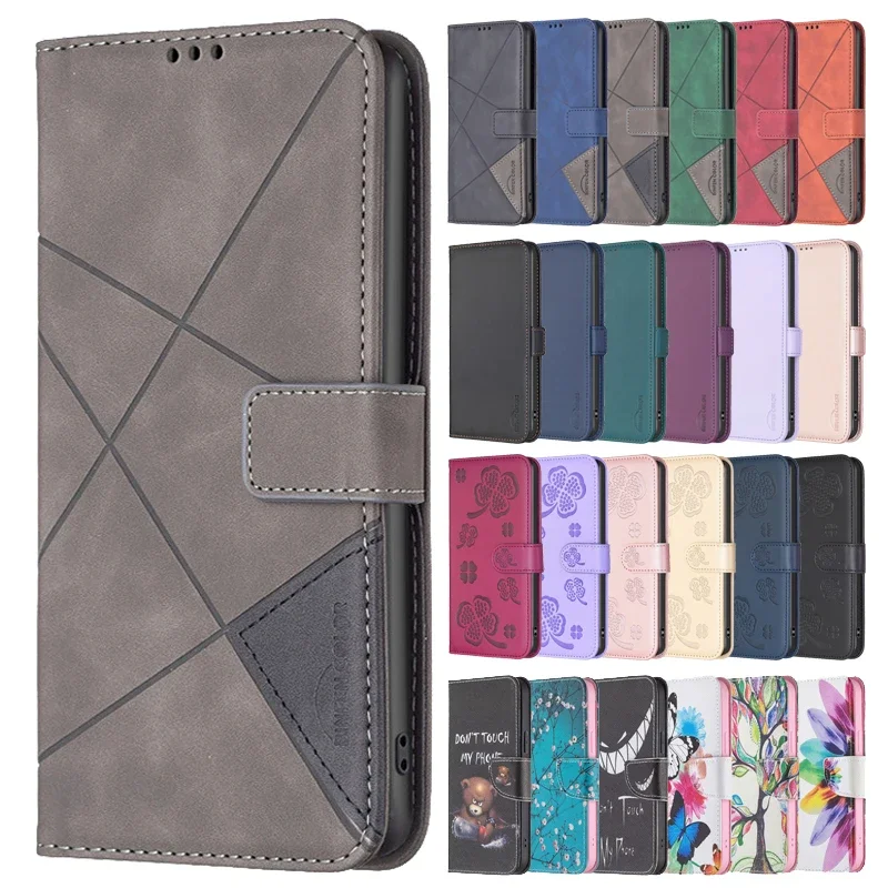 Wallet Flip Case on For Samsung Galaxy S24+ Classic Phone Leather Cases For S24 Ultra Plus S24Plus 5G Capa Card Slot Back Cover