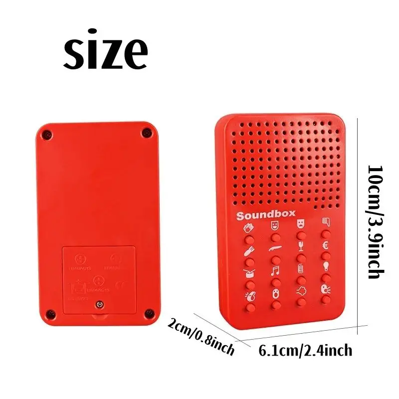 Portable 16 Sounds Funny Electronic Sound Effects Machine Prank Party Festival Celebration Equipment Daily Entertainment Fun Toy