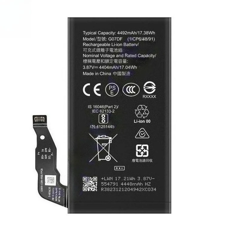 G07DF For Google Pixel 8A with A Large-capacity 4492mAh Mobile Phone Battery