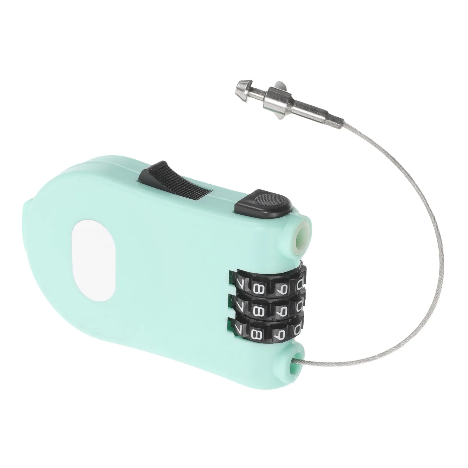 

Комбинированный кабельный замок с 3-значным кодом, выдвижной стальной тросовый замок для велосипеда, багажа, чемодана, стальной тросовый замок