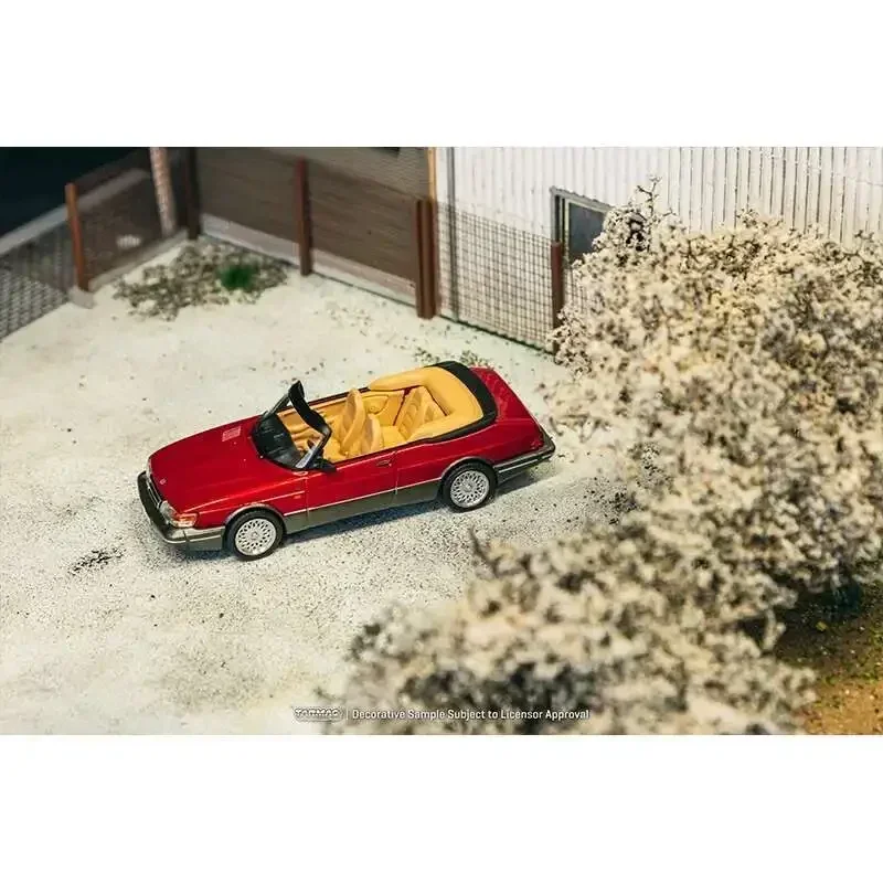 TW متوفر 1:64 Saab 900 Turbo Convertible Red Diecast نموذج سيارة مجموعة ألعاب Tarmac Works
