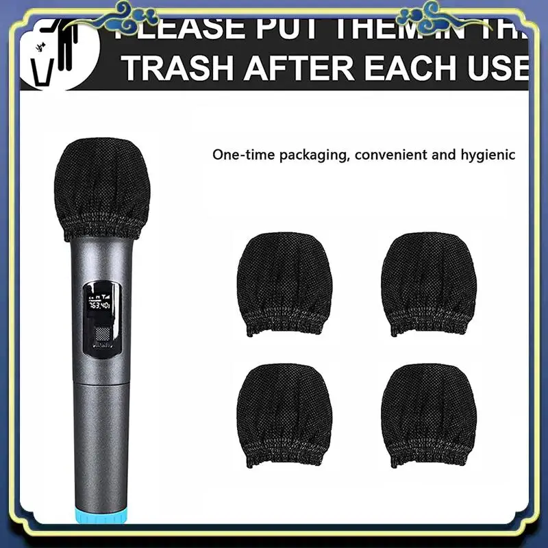 Portable 480Pcs Mic Covers Disposable Non-Woven Mic Cover Mic Microphone Windscreen & Filters For Karaoke