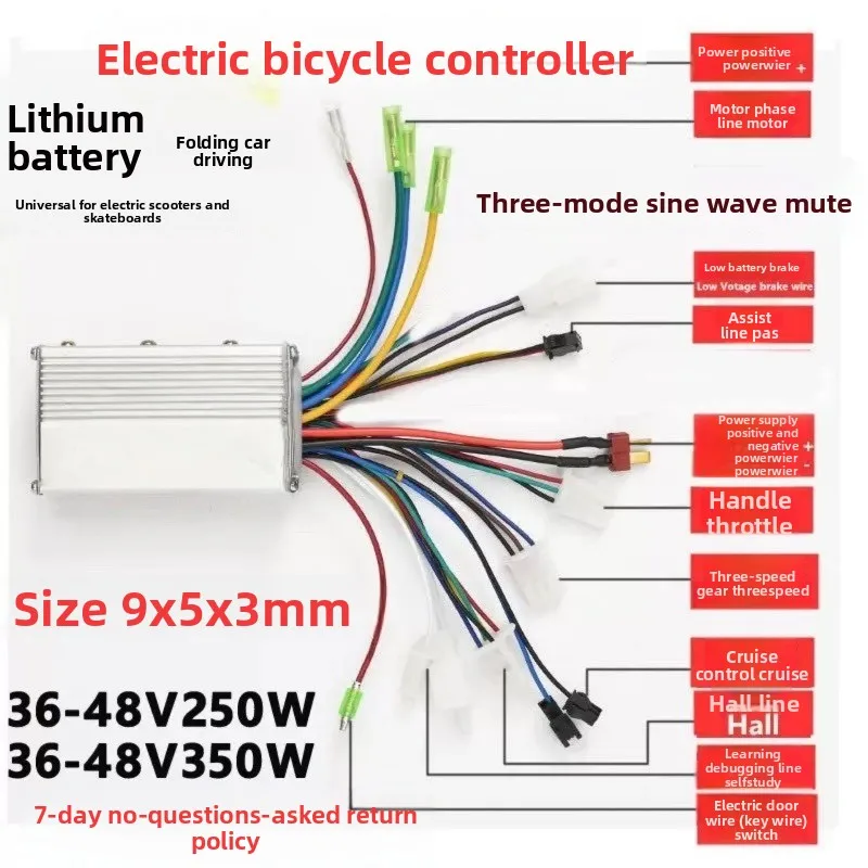 Battery car turn handle Electric car acceleration speed regulation Power display Brushless sine wave 250W/350W24V/36V/48V