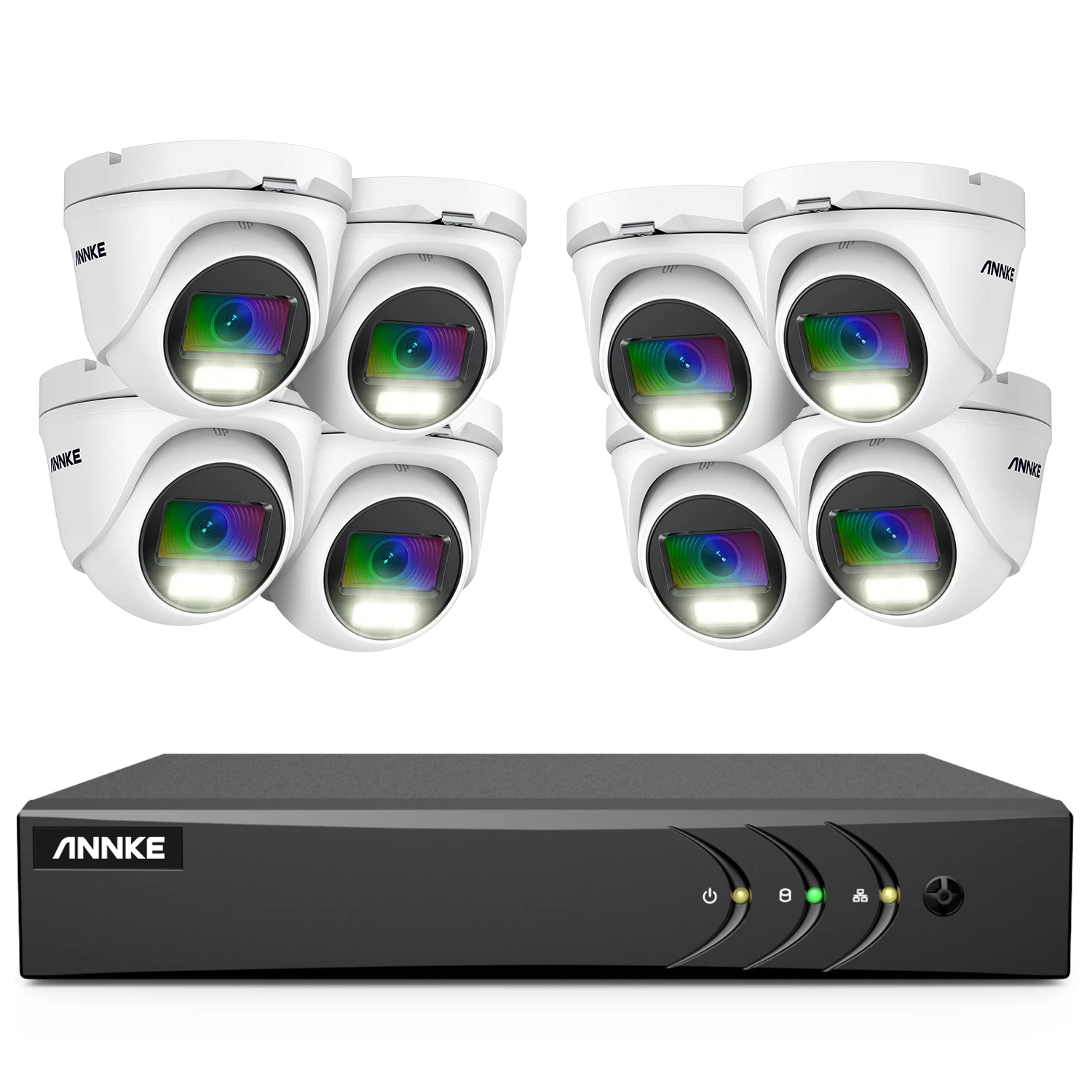 8-Channel 5MP H.265+ DVR Security Camera System With 8pcs 2MP 1080P Outdoor CCTV Cameras