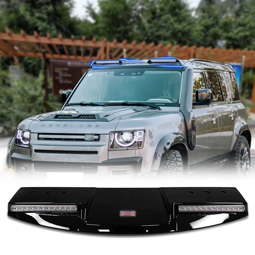 

glossy black Roof Light Pod For LAND ROVER DEFEND 2020 2021 Top Light Modification Accessories Luggage Rack Off-road