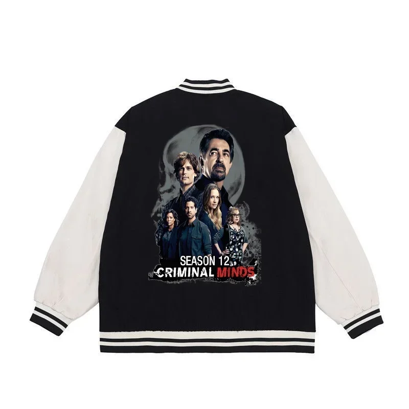 2024 hot USA TV criminal minds cool baseball jacket popular soft hoodie sweatshirt printed hoodies warm winter jacket tops