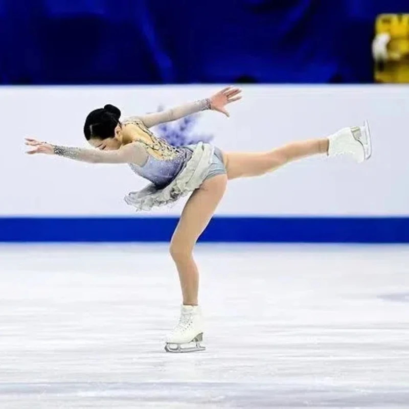 Customized Girls Figure Skating/Rhythmic Gymnastics/Spinning Costume Adult and Kids Girls Performance Dress Ice Skating Outfit