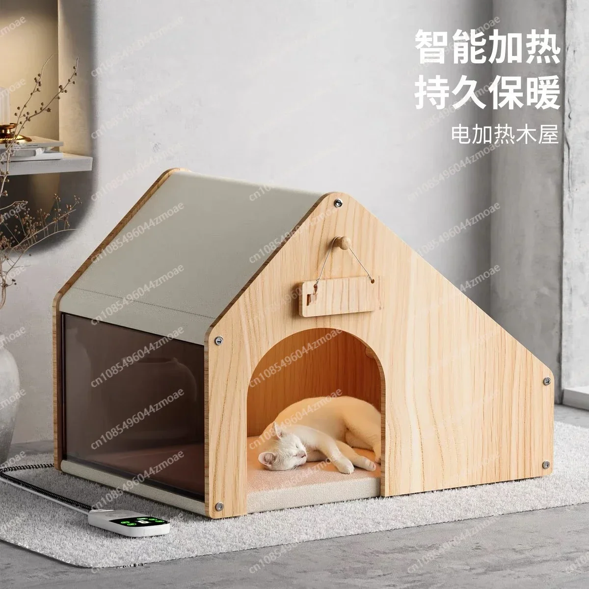 Nuevo nido para gatos con calefacción, cálido en invierno, seguridad cerrada, casa para gatos con calefacción eléctrica, manta eléctrica de temperatura constante para perros y mascotas