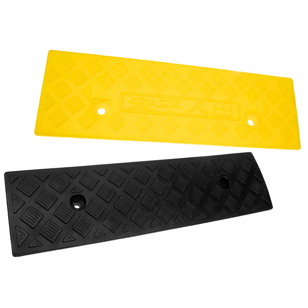 2 Pcs Rubber Shed Ramp Car Vehicle Driveway Curb Ramps Step Threshold for Loading Dock Cars