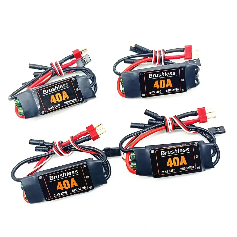 1/4pcs 40A 2-4S ESC Speed Controller With UBEC 5V 3A For RC F450 S500 F550 FPV Quadcopter RC Airplanes Helicopter XT60 T Plug