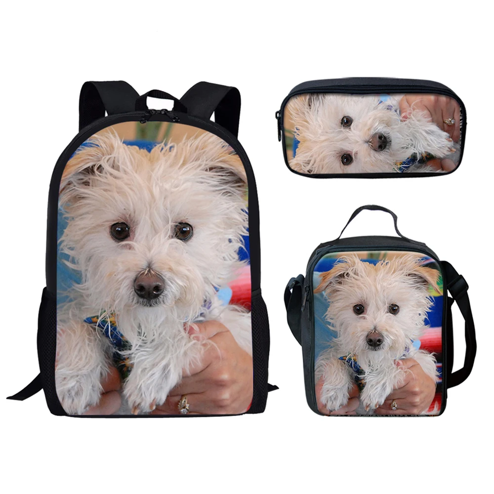 Schoolbags Teenager Boys 2025 3D West Highland White Terrier Prints Kids School Backpacks Children Orthopedic School Bag