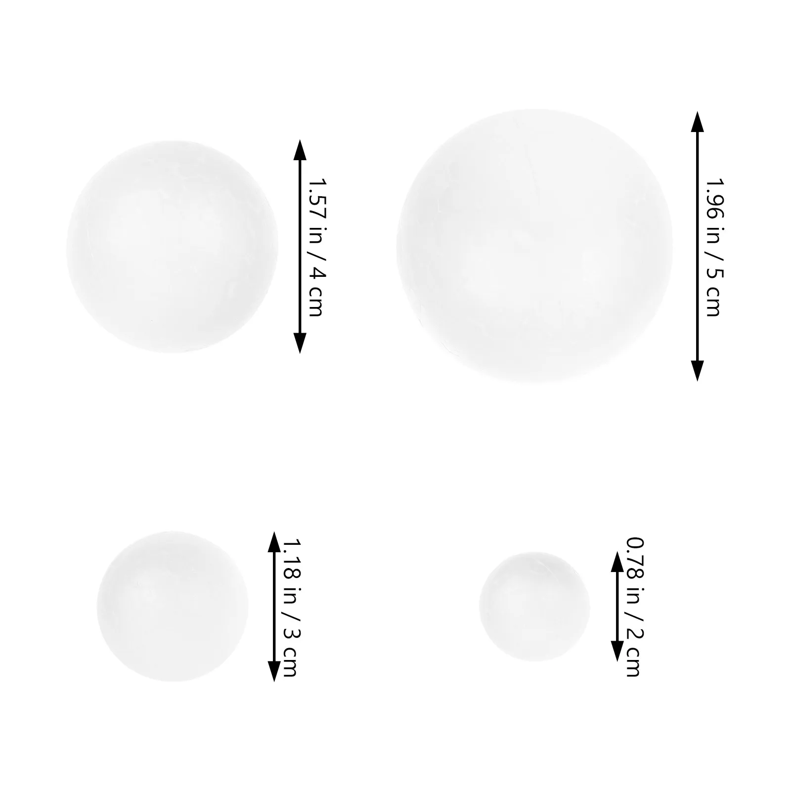 110Pcs Round Foam Balls White Craft Foam Spheres for Painting Decorating DIY Holiday Crafts Christmas Tree Baubles Festive Party