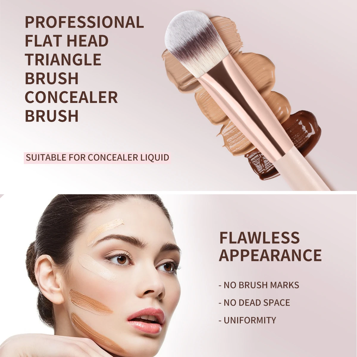 마앙게 8종 메이크업 브러쉬 세트 (파우더, 블러셔, 파운데이션, 컨투어 브러쉬 포함) 휴대용 여행용 세트 (모든 피부 타입용)