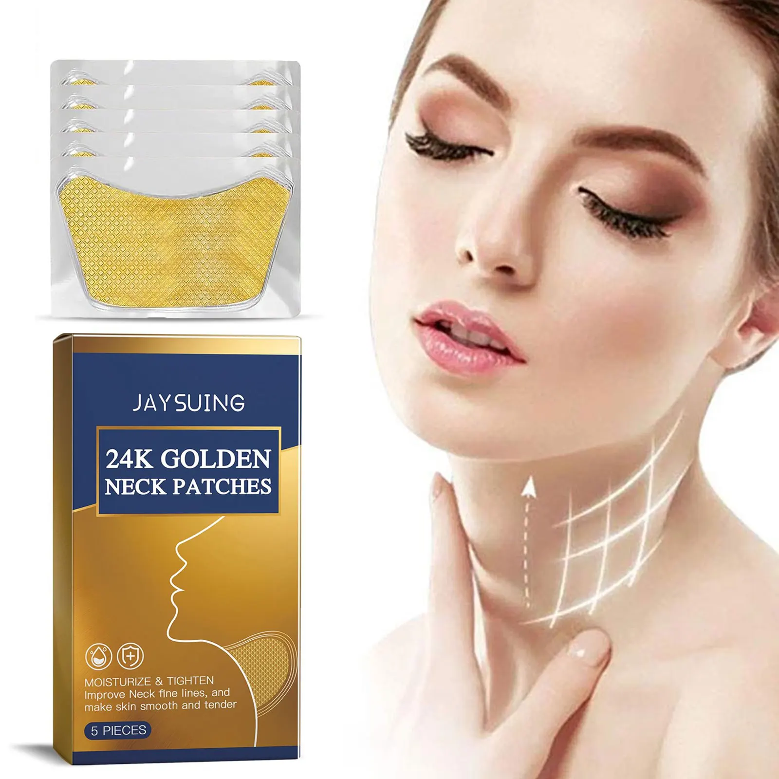 

Collagen Neck Patch 24k Gold Neck Line Removal Anti‑wri-nkle Firming Lifting Moisturizing Retinol Hyaluronic Acid Neck Sticker