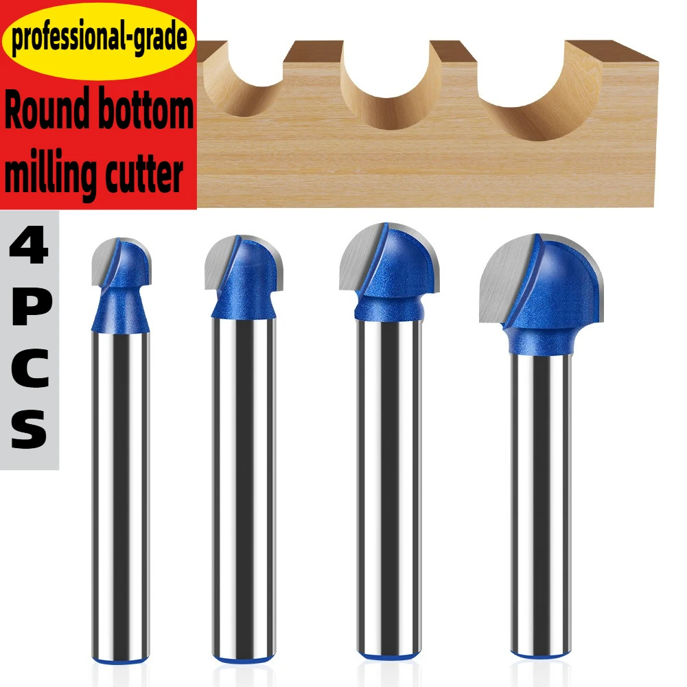 

Фреза для деревообработки профессионального класса, 6 мм, с рукояткой 1/4 дюйма, с круглым дном, полукруглая, с пазами, для фрезерования древесины