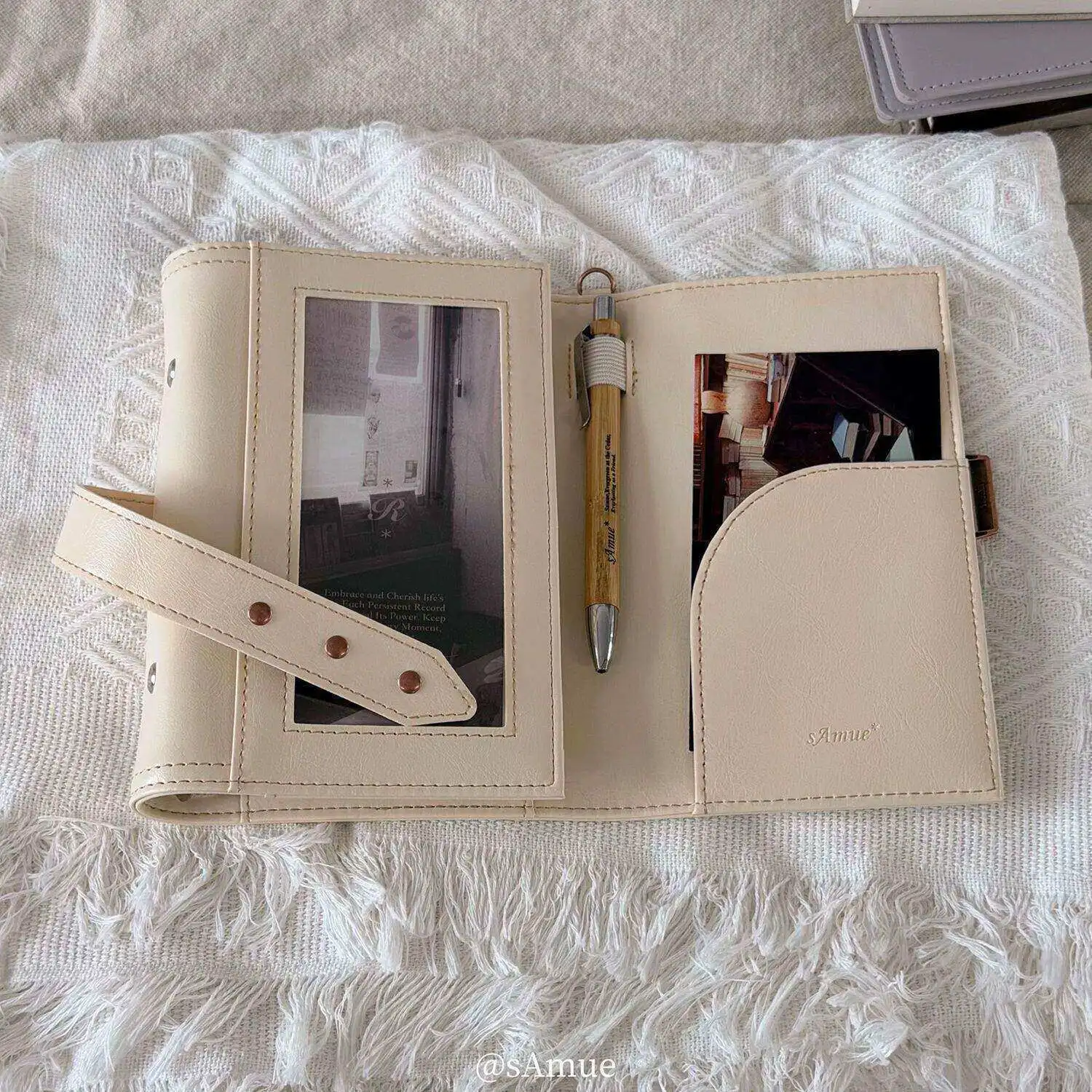 Vintage A6 3-Fold Leather Refillable Notebook, Premium 6-Ring Binder Diary, Portable Handmade Journal for Daily Planning