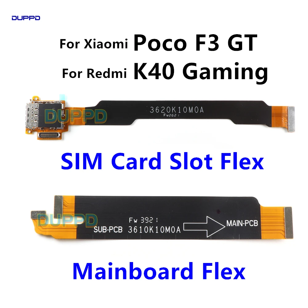 Für xiaomi poco f3 gt redmi k40 gaming sim kartens teck platz halter mainboard motherboard flex kabel hauptplatine lade karte