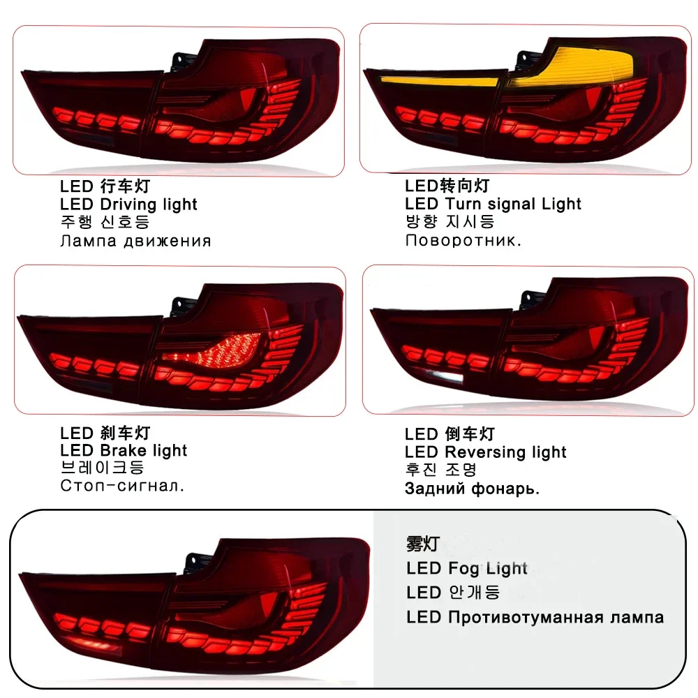 Pro BMW 3čepel řada GT 2013-20 taillight spojování F34 aktualizovat LED drak hudební stupnice dynamické jízda tekoucí natáčet lampa 320 325 328 330