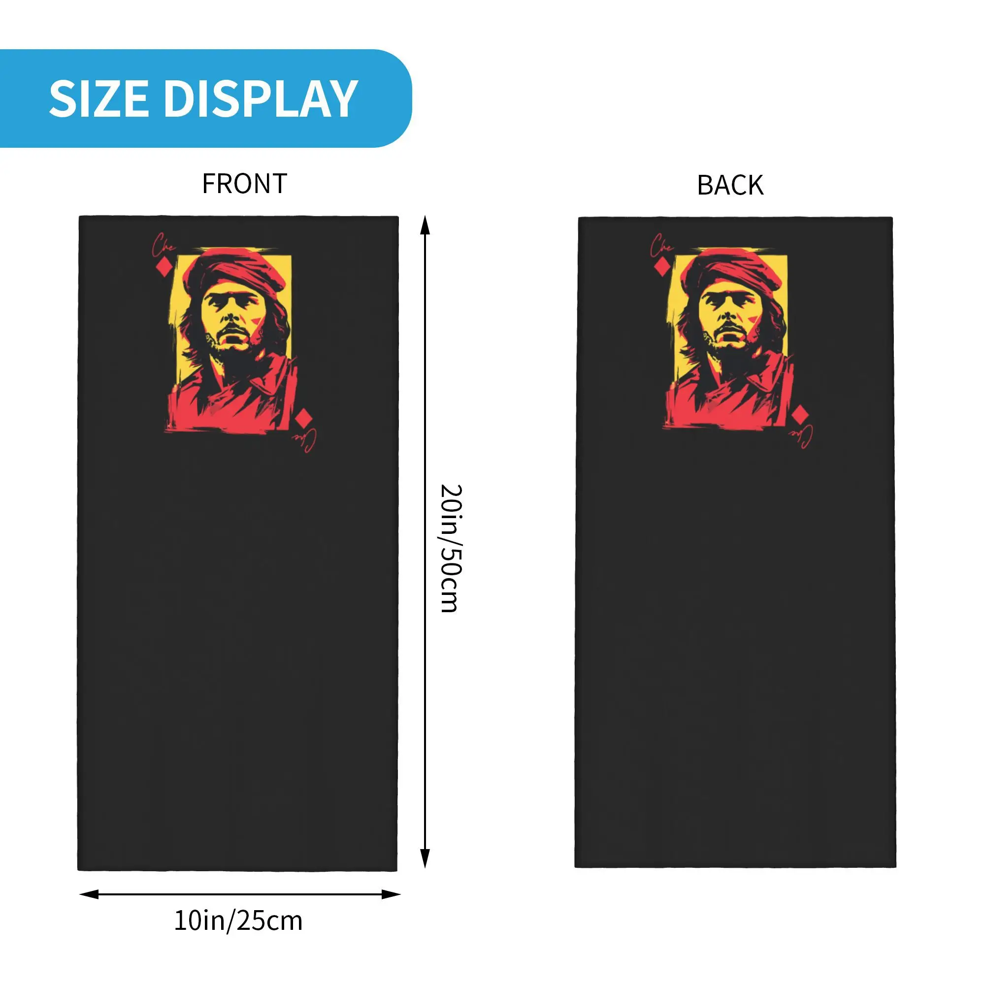 Che Guevara Bandana Neck Cover Printed Wrap Mask Scarf Warm Face Mask Running Unisex Adult Washable