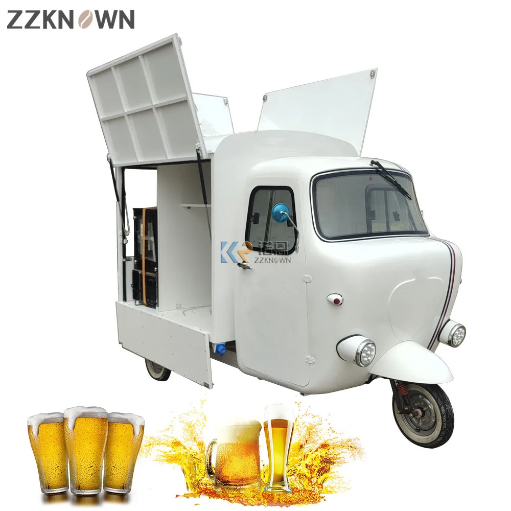 มือถือไฟฟ้า APE สำหรับไอศครีม Piaggio beertrucks รถสามล้อสำหรับขายสหรัฐอเมริกาขนมขบเคี้ยวคีออสรถเข็น