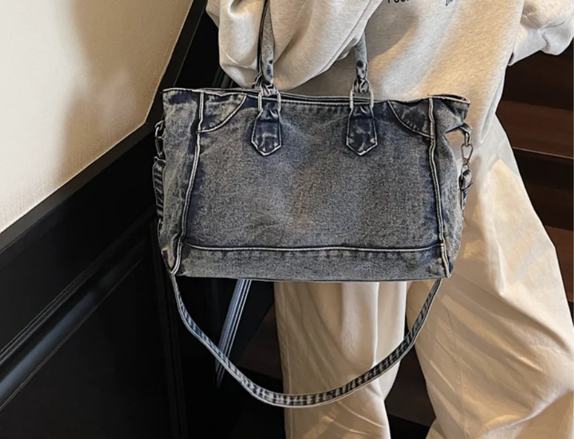 

Vintage Crossbody Bag for Women Shoulder Bags Large Capacity Denim Purse and Handbags Designer bags Сумка Женская Bolso De Mujer