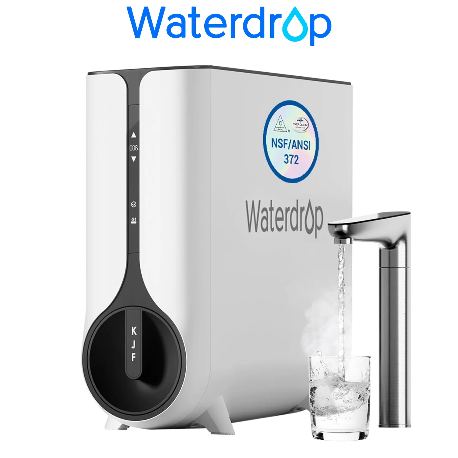 Waterdrop KJ600 Reverse Osmosis System, Instant Hot Water Dispenser, 600 GPD, Reduce PFAS, Tankless, 2:1 Pure to Drain