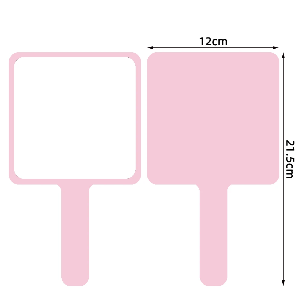 Hand Mirror Custom Logo Eyelash Extension Salon Personalized Square Lip Shape Hand Hold Mirror Lash Artist Salon Accessories
