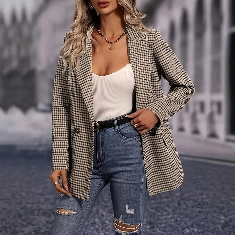 

Mia Muse Boutique Women's Blazers Autumn Casual Elegant Business Long Sleeve Lapel Regular Fit Office Lady Blazers