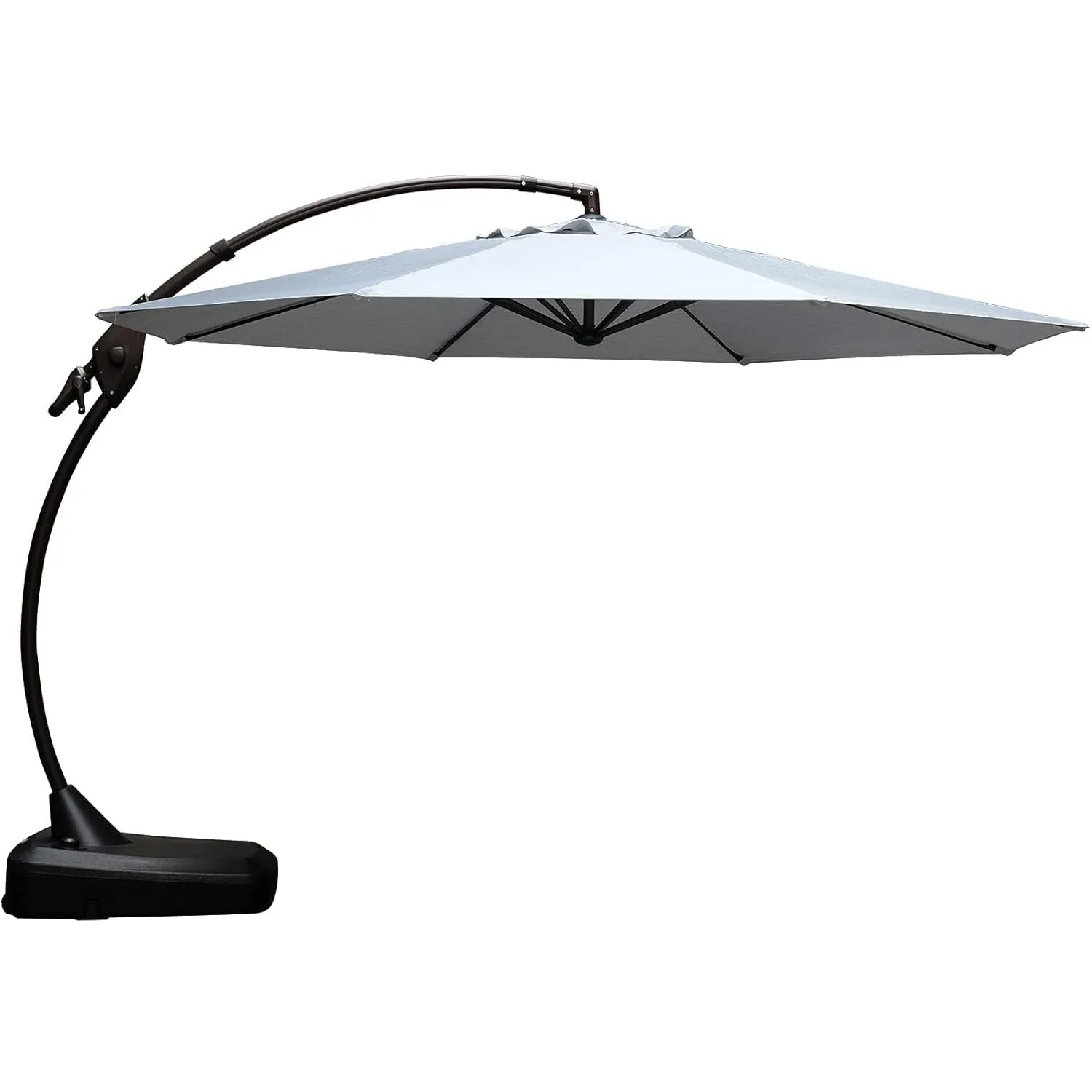 

Grand Patio 12 FT Sunbrella Cantilever Umbrella with Base Outdoor Round Aluminum Offset Shade with Tilt Adjustment Granite