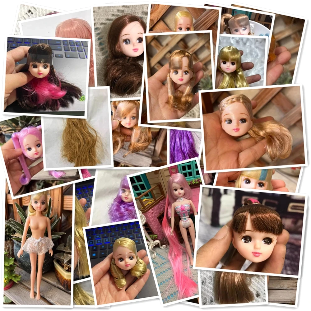 

Soft Plastic High Quality DIY Doll Heads For Licca Doll Head For Jenny 1/6 BJD Girl Doll's DIY 1:6 Dolls Accessories Kids Toy