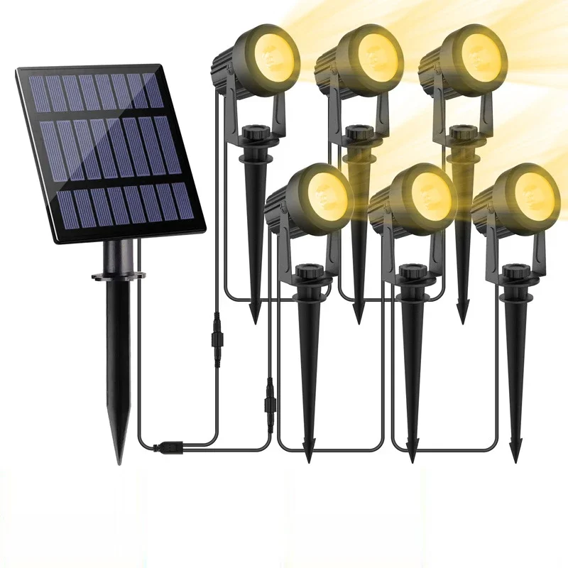 Outdoor Solar LED Lawn Lamp 3000K/6000K/RGB Waterproof IP65 Solar Garden Light Spotlight for Wall Lighting