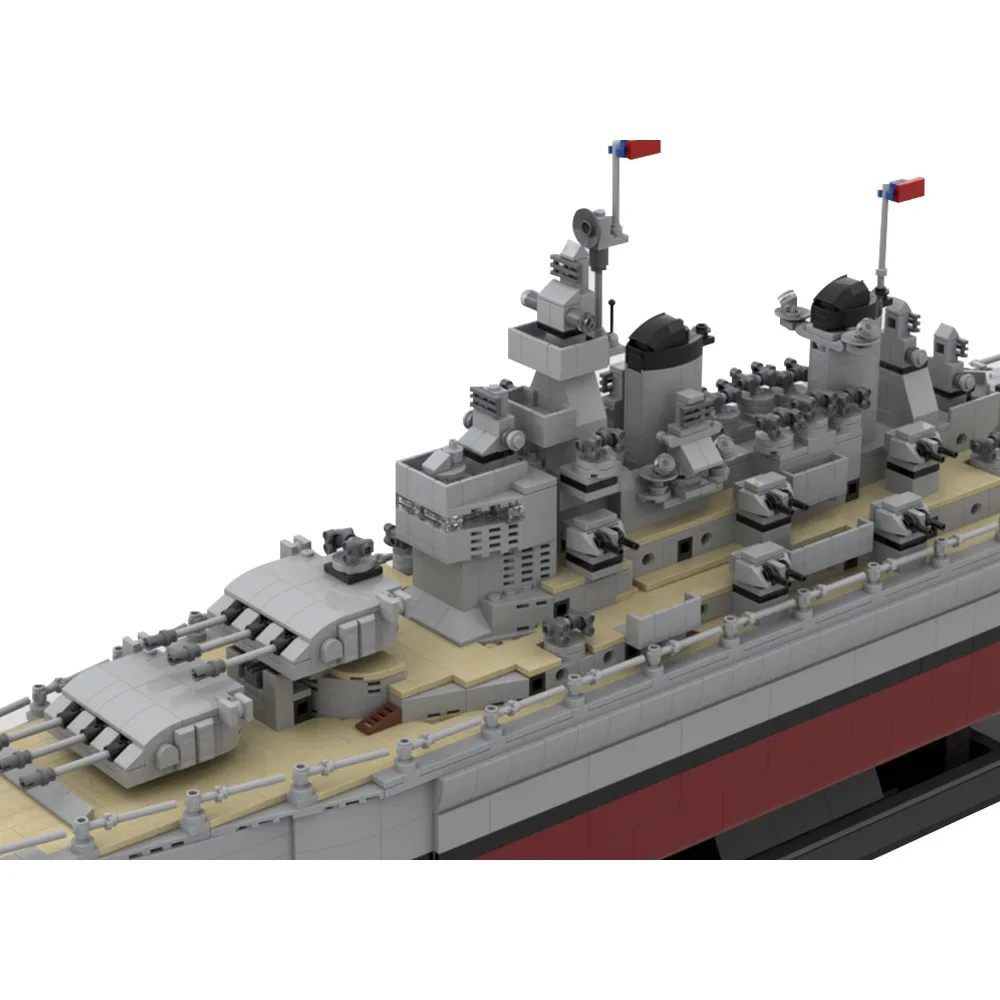

MOC WWII U.S Missouri BB-63 Ship Bricks Model Iowa-class Battleship Building Blocks Museum Ship USS Missouri
