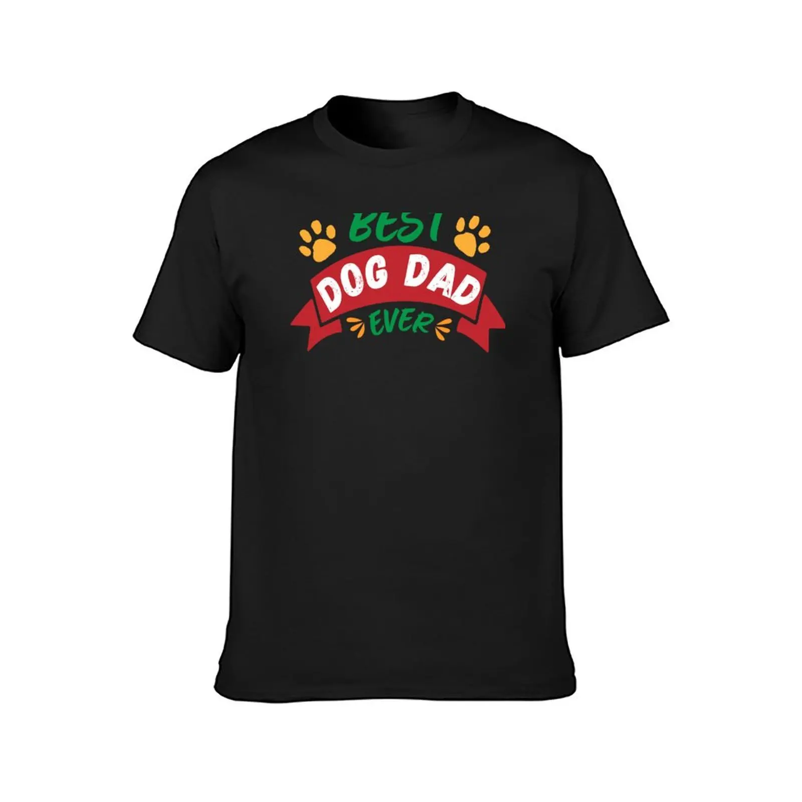 Best Dog Dad Ever T-Shirt oversizeds aesthetic clothes T-shirts for men cotton