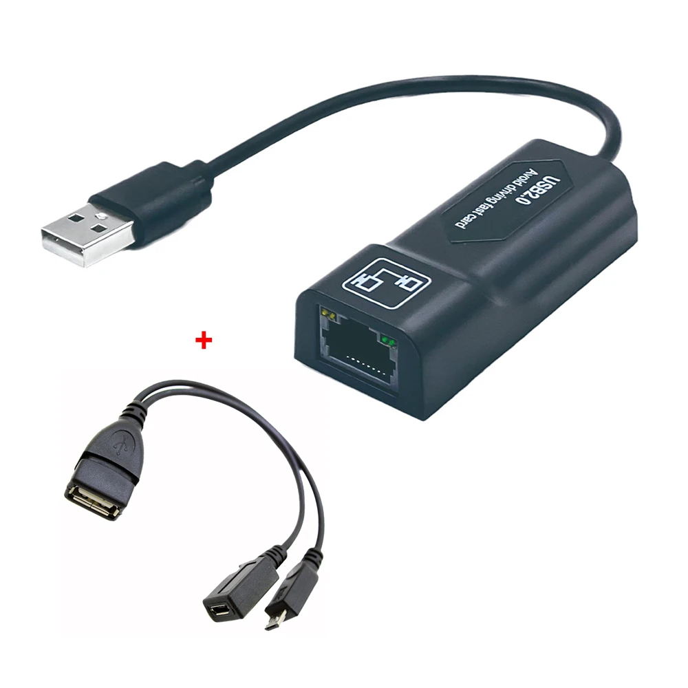 

Адаптер Ethernet USB 2,0 к RJ45, 100 Мбит/с, с кабелем OTG