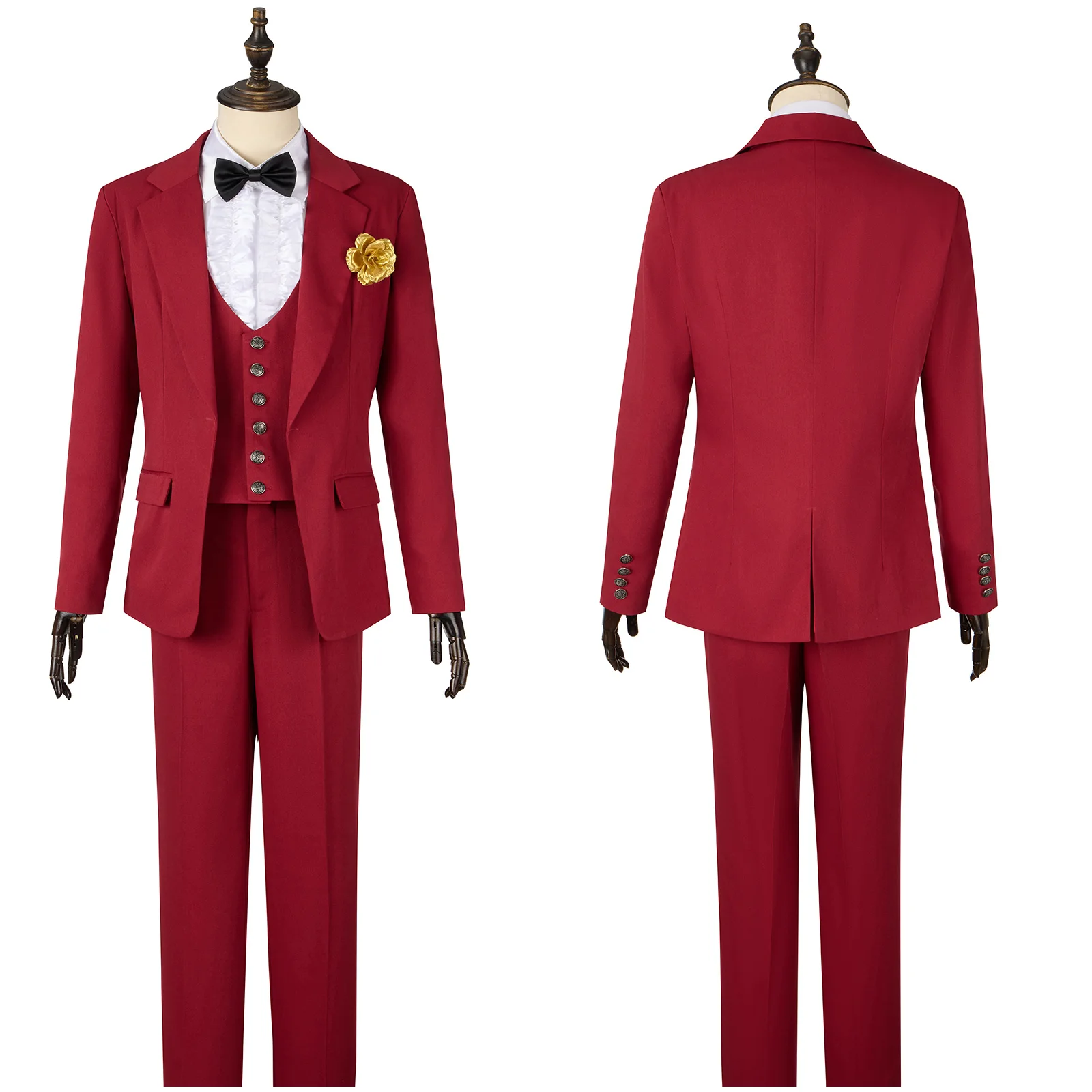 Anime Betelgeuse Cosplay Costume pour homme, Beetle Red, Wedding Uniform, Imbibé, Halloween Party, Horror Outfit