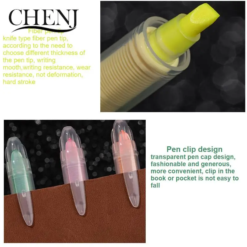 Double-headed Highlighter Color Straight Liquid Marker Pen Hand Account This Student Stationery