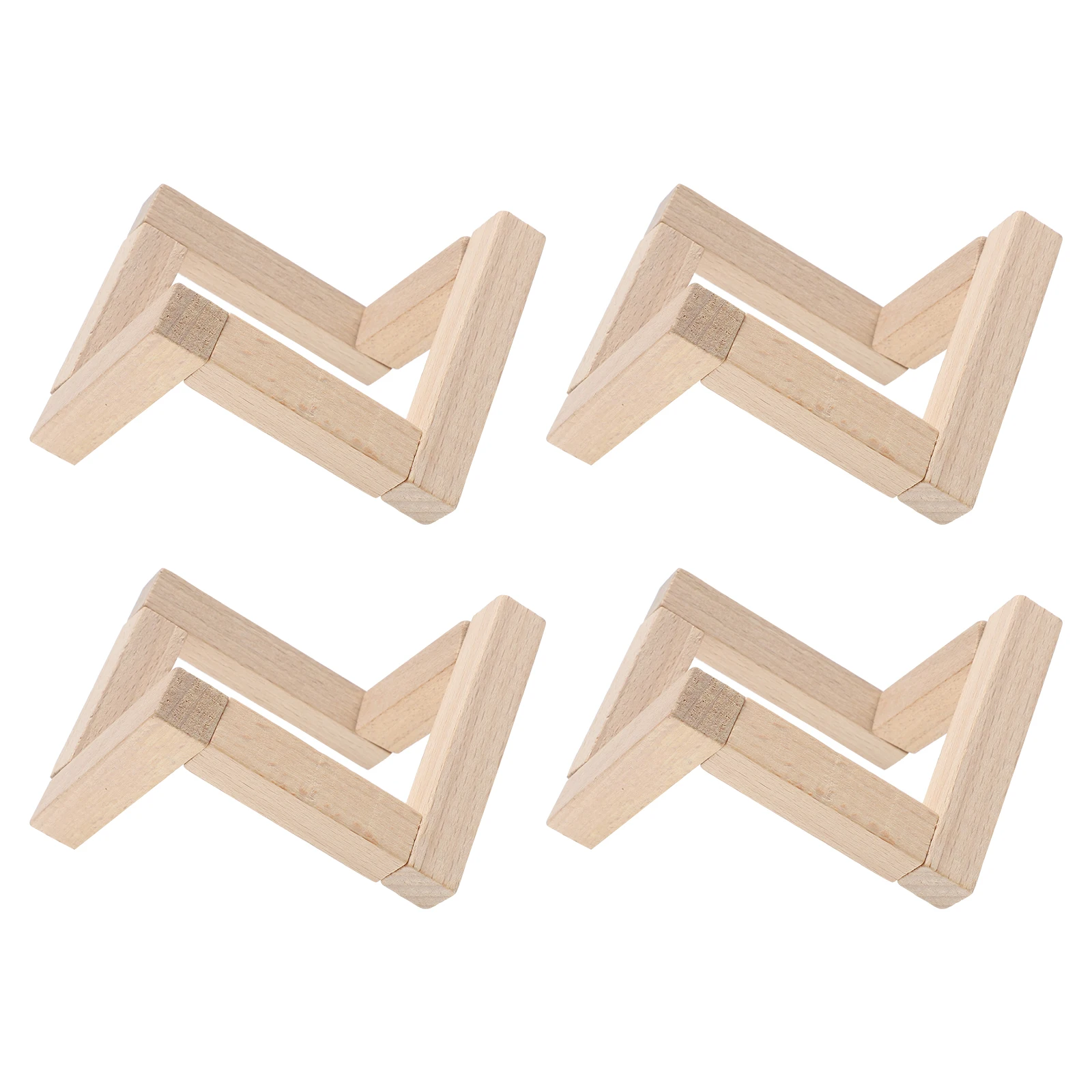 

4Pcs Solid Moon Holder Base Creative Light Socket St Display Holder Wooden Moon Lamp St Support Night Lamp Decor