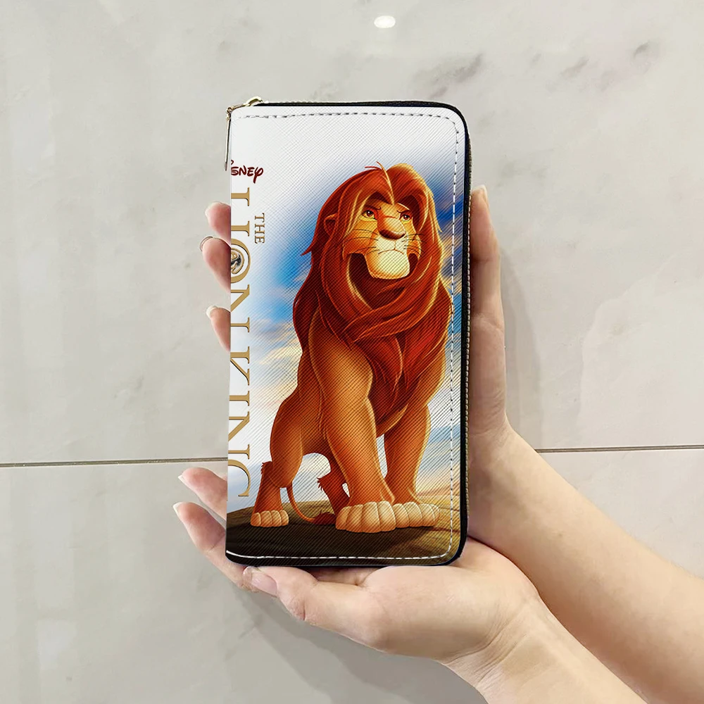 Disney Lion King W7410 Anime Briefcases Wallet Cartoon Zipper Coin Bag Casual Purses Card Storage Handbag Unisex Gift