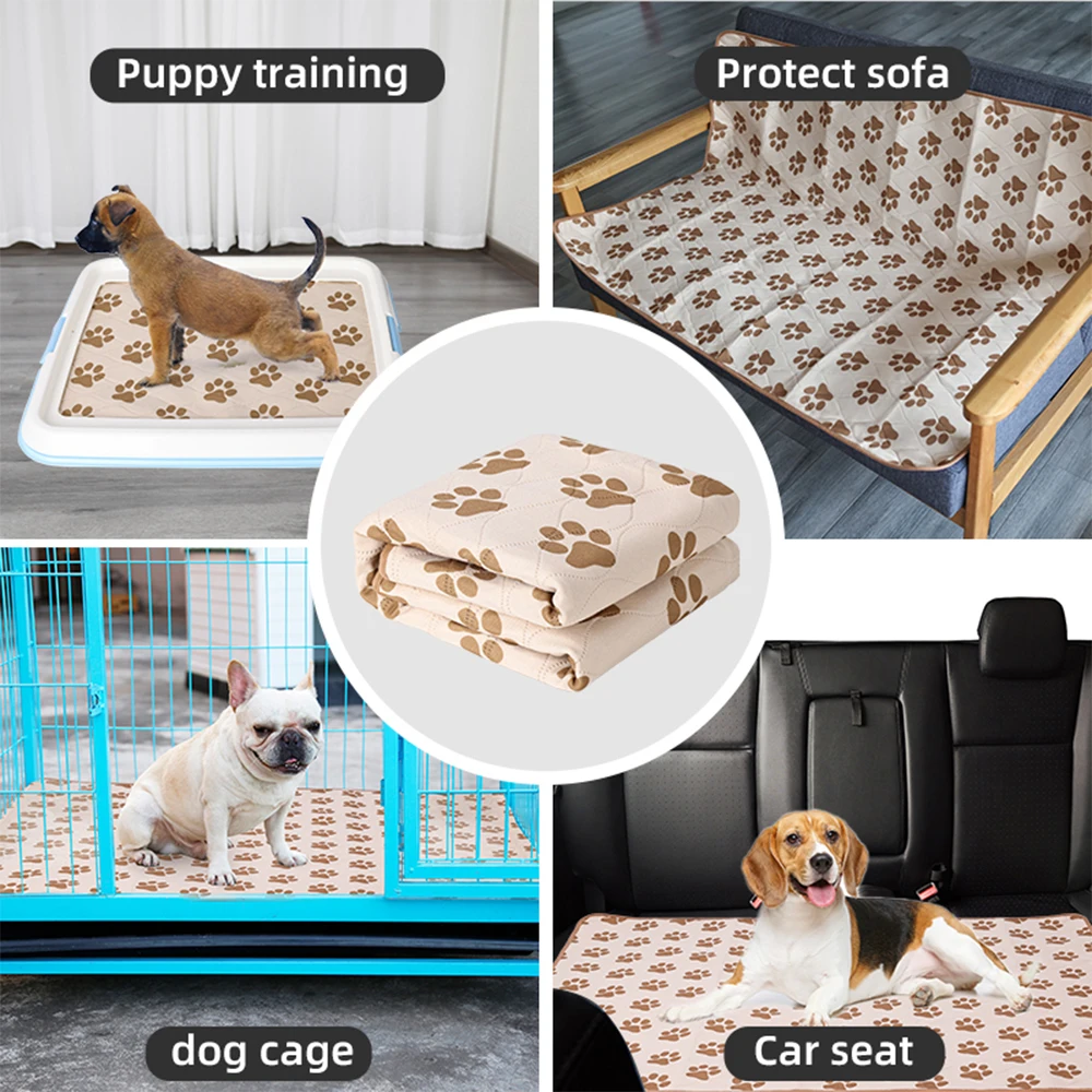 4 Layers Pet Dog Pee Pad Reusable Non-slip Machine Washable Pet Puppy Diaper Mat Breathable Training Pee Pad New Pet Supplies