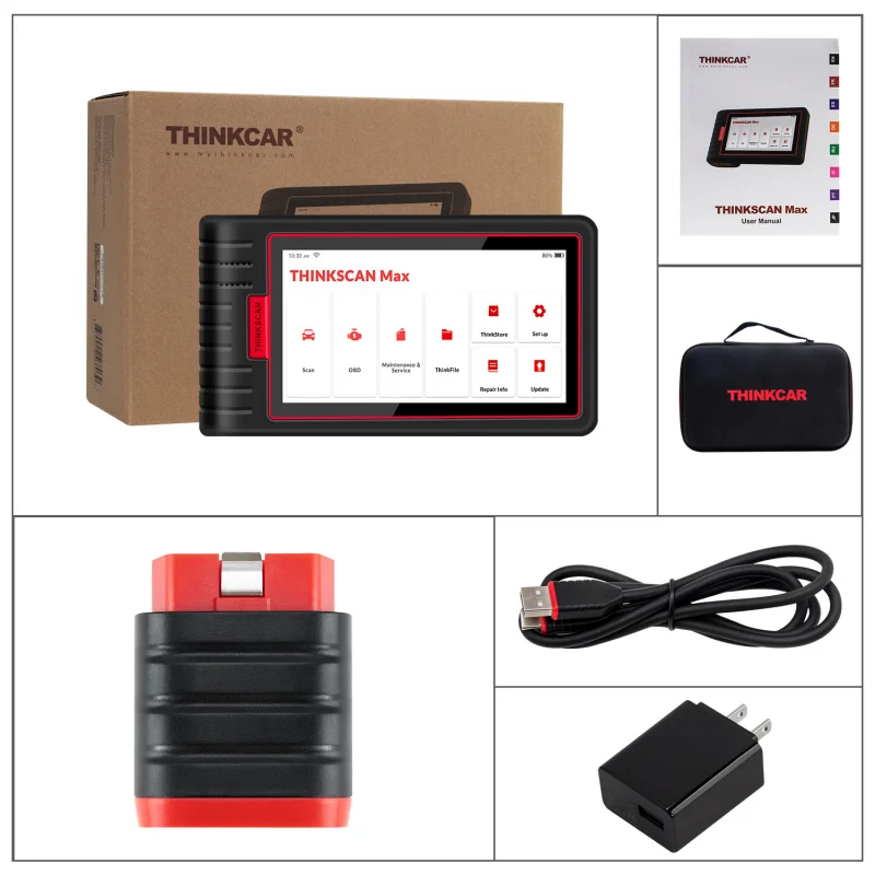 THINKCAR ThinkScan Max 2 Automotive Diagnostic Tools Full system OBD2 Scanner AF DPF 28 Reset PK ThinkTool Mini