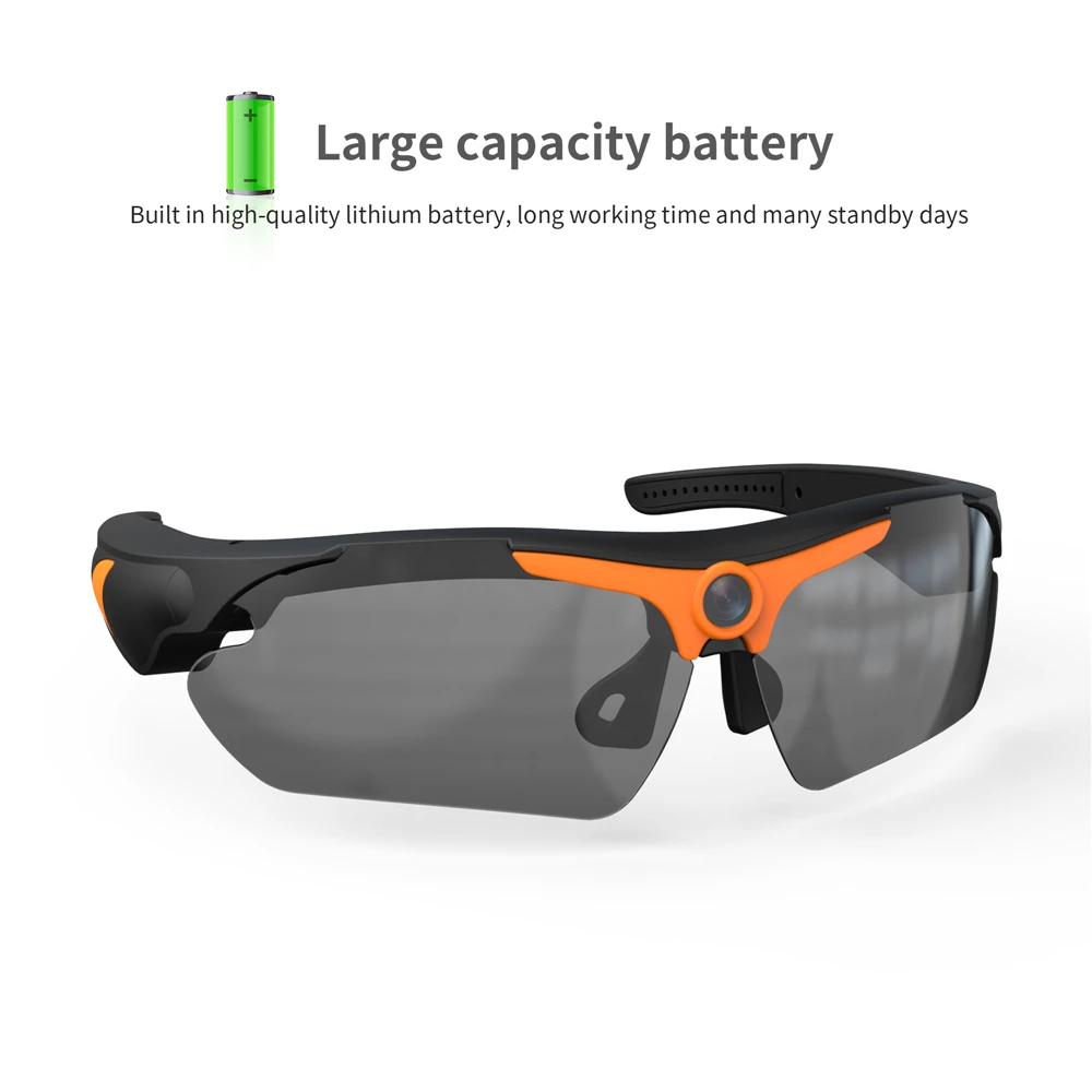 Wearable HD 1080P Camera Outdoor Cycling Glasses Polarized Lens Smart Camcorder Security Protection Video Record Mini Camera